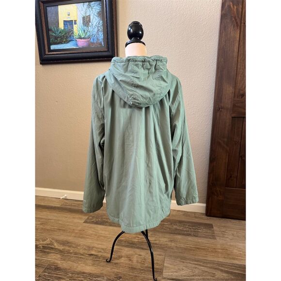 Free Country Women's Windbreaker Jacket 2XL Green Faux Fur Lined Hooded - Picture 6 of 13